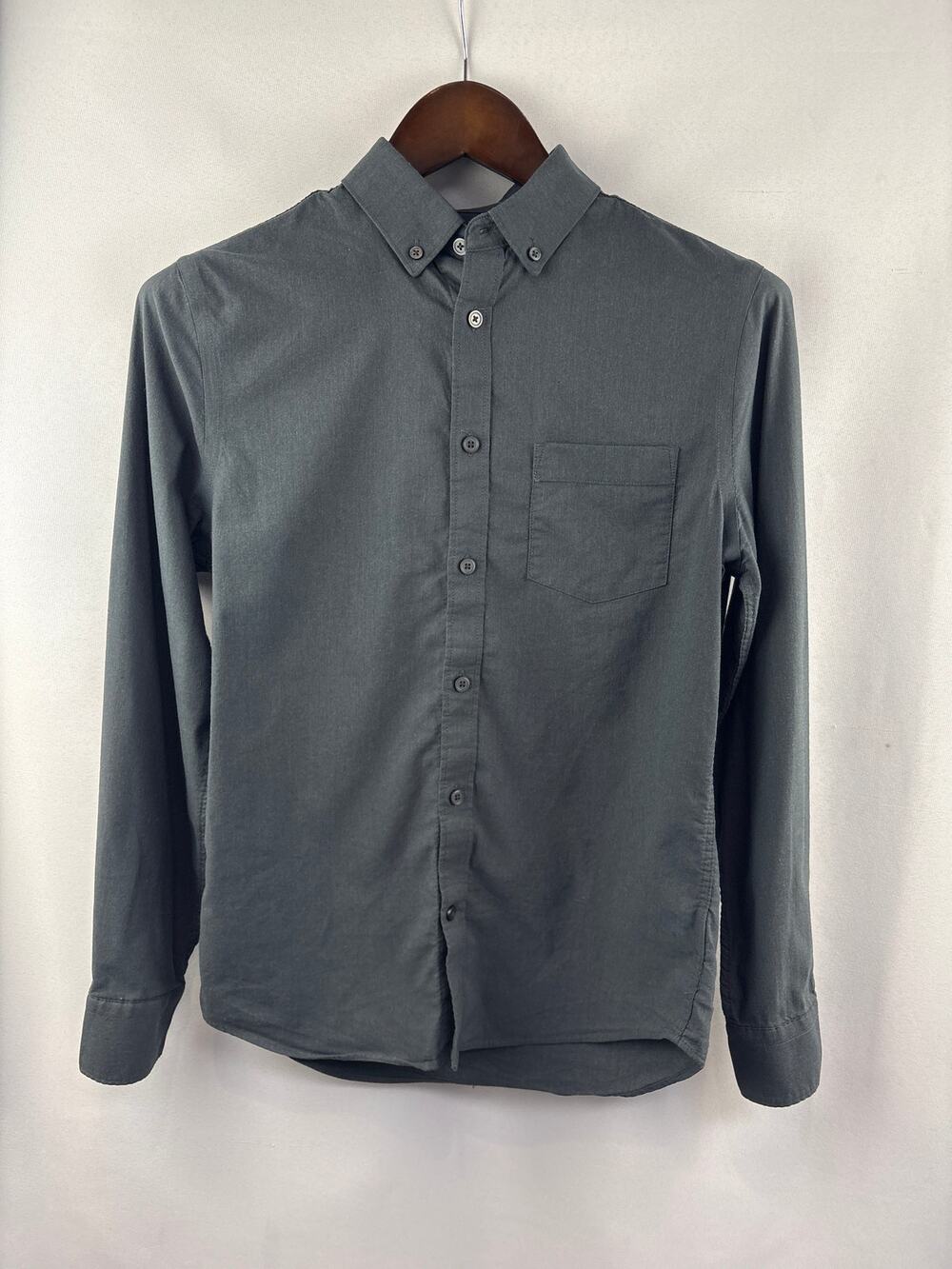 Men’s Express XS Charcoal Gray Button Up Dress Shirt